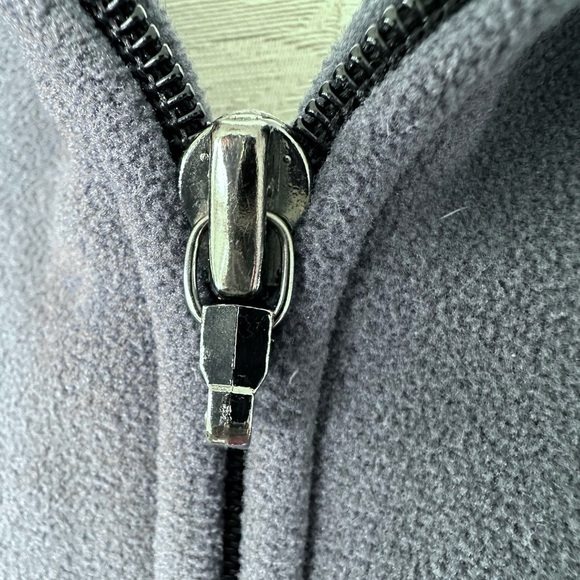 Erin Snow Fleece Full Zip Jacket Slate Blue Zip Pockets Size Small - Picture 9 of 11
